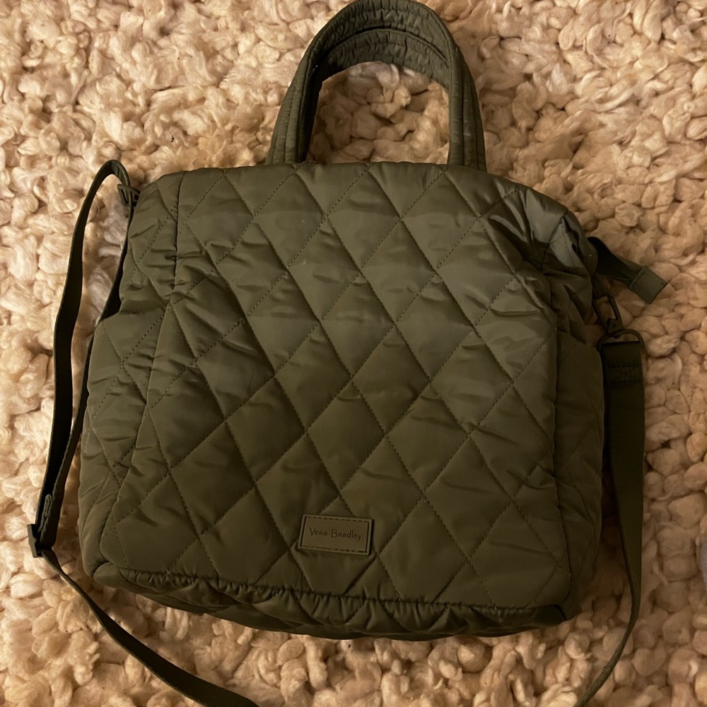 Vera Bradley Olive Quilted Tote - Picture 5 of 8